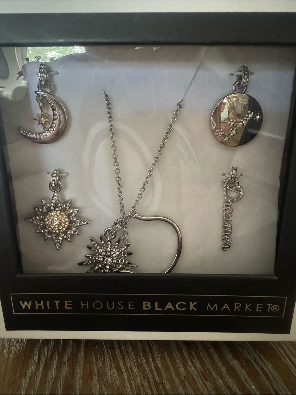 White House Black Market Silver-Tone Celestial Charm Jewelry Set